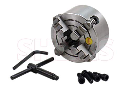 Shars 4 Inch 4 Jaw Independent Lathe Chuck Solid Hard Jaws 202-5419 L[ Shars
