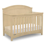 Simmons Kids SlumberTime Emma 4-in-1 Convertible Baby Crib N More - Greenguard Gold Certified, Natural Sandstone
