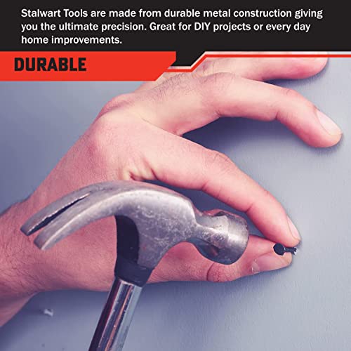 130-Piece Tool Set - Tool Kit With Hammer, Wrenches, Screwdriver, Pliers, and More - Hand Tools For Home Improvement Projects By Stalwart (Gray) Stalwart