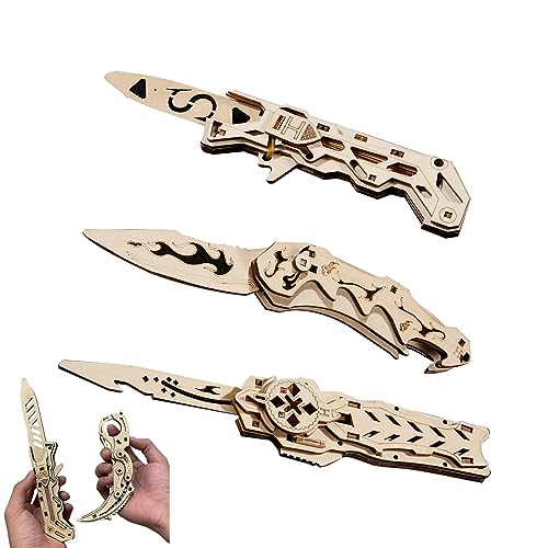 3D Wooden Puzzle Unique Wooden Military Knife Puzzle Kits - 3 Iconic Model Gifts for Game and Puzzle Fans Ages 12+, Ideal Gifts for Game Lovers (Modern) - WoodArtSupply