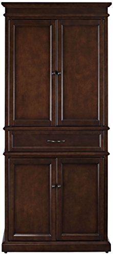 Crosley Furniture Parsons Pantry Cabinet, Vintage Mahogany