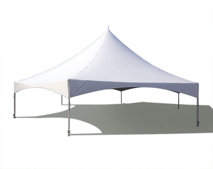 TentandTable 40' x 40' High Peak Hexagon Frame Party Tent, White Top, Outdoor Waterproof Canopy Tent for Parties and Wedding Events, 9' Poles, 20.5' Height, 2.5 Inch Durable Aluminum Frame - WoodArtSupply