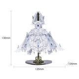 MU 3D Metal Puzzles for Adults Building Flowery Wedding Dress, Miniature Metal Model Kits Assembling, Birthday Bridal Gift DIY Toys Wedding Decoration Desk Decor Confidante Girlfriend Presents
