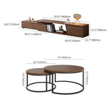 homary Extendable TV Stand with 3 Drawers Minimalist Rectangle Entertainment Center Walnut TV Console Table Up to 110" homary