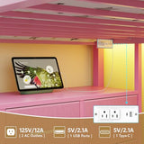 busyaeh Twin Loft Bed,Low Loft Bed with 9 Storage Drawers & 15.8" H Safety Guardrail & Inclined Ladder & Safety Handrail & LED Lights and Charging Station，Kids Loft Bed,Pink busyaeh