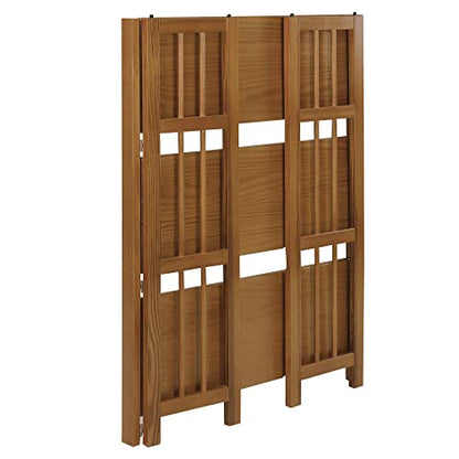 Casual Home 3-Shelf Stackable 27.5" Wide-Chestnut fold Bookcase - WoodArtSupply