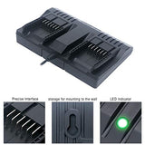 Elefly 20V Dual Port WA3875 Charger Compatible with Worx 18V/20V Lithium Battery WA3578 WA3525 WA3520 WA3575 WA3512 WA3770 WA3881 WA3742 ELEFLY