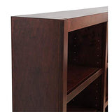 Pemberly Row 84" Tall Triple Wide Cherry Wood Bookcase with 18 Shelves Pemberly Row