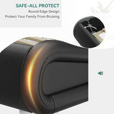 YITAHOME King Size LED Platform Bed Frame with Adjustable Headboard/No Box Spring Need/Easy Assembly/Faux Leather in Black YITAHOME