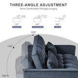 3 in 1 Convertible Sleeper Sofa Bed, Futon Couches for Living Room with Side Pocket | Adjustable Backrest| Velvet Fabric | Pull Out Couch | Love seat Sofa|2-seat Sofa Bed (Black) Generic