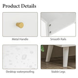 SINROM 55” White Dresser, 7 Drawer Dresser for Bedroom with Wide Drawers and Gold Knobs, Wood Dressers & Chests of Drawers SINROM