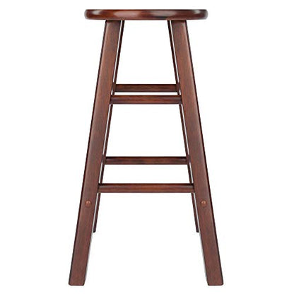 Winsome Wood Element Counter Stools, 2-Pc Set, Walnut, 24 - WoodArtSupply