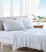 Tommy Bahama - King Sheets, Cotton Percale Bedding Set, Crisp & Cool, Stylish Bedding Set (Hibiscus Bloom Green, King) Tommy Bahama