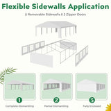 EROMMY 20X30FT Party Tent, White Outdoor Wedding Canopy with Removable Sidewalls and Church Windows, Heavy Duty Pavilion Shelter for Events, Celebrations, and Gatherings EROMMY