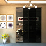 Doors55 Glass Room Divider and Sliding Glass Closet Doors - Smoked Frosted Partition Wall - Clear, Smoked and Frosted Glass Sliding Doors Options (Smoked Glass, 60x80) Doors55