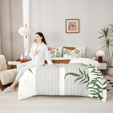 Erosebridal Boho Mid Century 7 Pcs Bedding Set Queen, Modern Bohemian Minimalist Comforter Set with Sheets, Abstract Geometric Bed in A Bag for Kids Adults, Retro Aesthetic Brown Circle Bed Sets Erosebridal