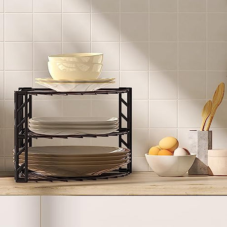 Simple Houseware 3-Tier Counter Corner Shelf Organizer, Bronze Simple Houseware