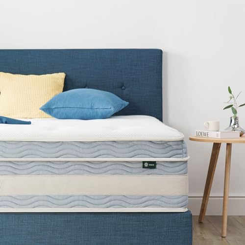 ZINUS 14 Inch Cooling Comfort Support Hybrid Mattress [New Version], Queen, Fiberglass Free, Medium Plush, Cooling Motion Isolation, Certified Safe Foams & Fabric, Mattress in A Box Zinus