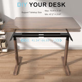 ERGO COLLECT Dual Motor Standing Desk Frame with Oval Legs, Electric Adjustable Sit Stand Desk Base for up to 70.8"x31.5" Table Tops, Sturdy Computer Desk Frame for Home Office Workstation (Walnut) ERGO COLLECT