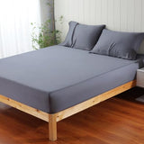 100% Viscose Derived from Bamboo Fitted Sheet with 16" Deep Pocket, Hotel Luxury Silky Bedding, Ultra Soft, Cooling for Hot Sleepers(Dark Grey Full) Zaizaihome