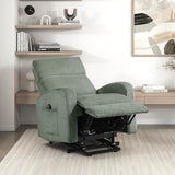 Lexicon Power Lift Recliner Chair for Elderly with Remote Control, Gentle Lift Motion, Side Pocket Armrest, Corduroy Upholstered Electric Recliner for Living Room/Bedroom, Easy Assembly, Green
