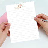 KSIWRE Stationary Paper and Envelopes Set, 24 PCS Writing Stationery Paper with 12 PCS Envelopes, Warm Floral Themed Envelope and Stationery Design for Invitations Gift Decorations Holiday Party KSIWRE