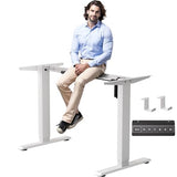 NICECOZY Electric Adjustable Standing Desk Frame Workstation,Up to 47.2",Ergonomic Standing Up Desk Base with Memory Controller,White Frame Only NICECOZY