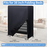 Rollaway Bed Storage Cover fits 33-inches Single Adults Cot, Folding Bed Dust Cover Protector with 4 Fixed Buckles and 2 Drawstrings Portable Universal for Home Camping(39" L x 15" W x 45" H) RELEDESA