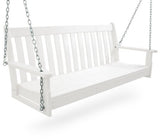 POLYWOOD GNS60WH Vineyard 60" Swing, White Polywood
