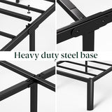 Zinus Van 16 Inch Full Metal Platform Bed, Steel Slat Support, No Box Spring Needed, Eco Friendly WonderBox Packaging, Easy Assembly, Black Zinus