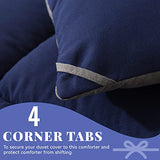 Cosybay Down Alternative Comforter (Blue/Grey, Full) - All Season Soft Quilted Full Size Bed Comforter - Duvet Insert with Corner Tabs -Winter Summer Warm Fluffy, 82x86 inches Cosybay