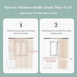GoDear Design 99.99% Blackout Adjustable Sliding Door Blinds, Privacy Curtain Panels, Extendable Track from 45.8" to 86" W, Trimmable Fabric Panel Up to 96" H, Snowfall Night GoDear Design
