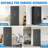 15-20 Gun Safe, Large Fingerprint Gun Safe for Rifles and Pistols, Unassembled Gun Cabinet with Adjustable Shelf & Gun Rack, Gun Safe for Home and Shotgun, Gun Cabinet with Mute Function & Dual Alarm Riflevault