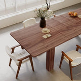 CayugaCrekrd Extendable Dining Table for 6-10 Person, 55" to 86" Modern Dining Room Table, Rectangular Kitchen Table, Brown CayugaCrekrd