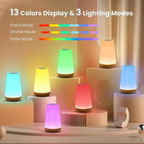 THAUSDAS Night Light, Dimmable Touch Lamp for Bedroom, Portable Table Bedside Lamp, 5 Brightness 13 RGB Colors, Night Lights for Baby Nursery Bathroom THAUSDAS