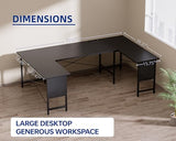 Pamray 71 Inch Large Computer Desk with Power Outlets,U Shaped Corner Desk for Home Office Work and Gaming Marble Pamray