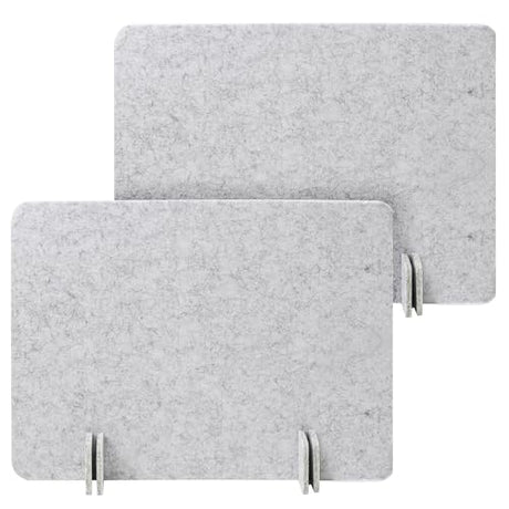 KEPYDRMTF Desk Privacy Panel Set, Desk Partition Cubicle Wall Freestanding Noise-Reduction Panels Room Divider, Soundproof Partition with Support Feet for Office or Home Use (Light Grey, 40 * 60 cm) KEPYDRMTF