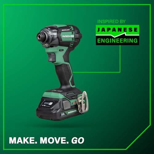 Metabo HPT 18V MultiVolt Cordless Triple Hammer BOLT Impact Driver Set, Power Impact Driver Kit with Case, 2 Lithium-Ion Batteries and Charger, 1/4-Inch Chuck, Compact LightWeight Power Tool, WH18DC Metabo HPT