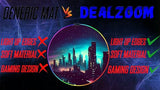 DEALZOOM Gaming Chair Mat LED RGB Gaming Lights (Skyline 47”) - Noise Cancelling, Anti-Slip Gamer Floor Mat – Scratch Resistant Computer Gaming Mat for Chair – Office Chair Mat for Hardwood Floor DEALZOOM