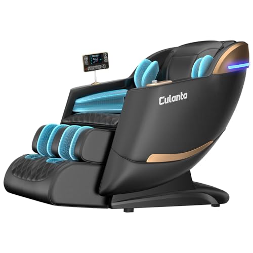Culanta Massage Chair Full Body, Zero Gravity SL-Track Shiatsu Massage Recliner Chair with Body Scan, Airbags, Foot Rollers, Deep Yoga Stretch, Heating (U1-Black) Culanta