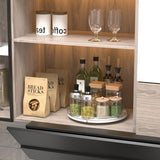 12" Oak Wood Lazy Susan Organizer, Lazy Susan for Cabinet Dining Table Pantry Wood Turntable Organizer Tray for Coffee Table Kitchen Countertop Salt Oroyutor