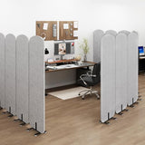 Natwind 3 Panel 73.2 x 71 inch Office Room Privacy Protect Space Divider Portable Partition,Wall Folding Cubicle Indoor Freestanding Acoustic Partition Temporary for Office Room Natwind
