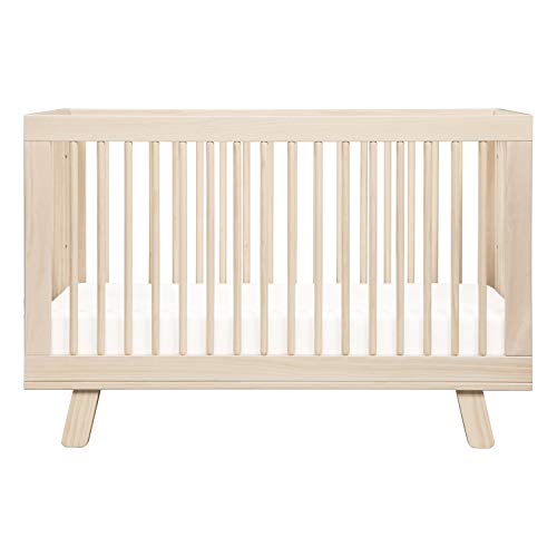 Babyletto Hudson 3-in-1 Convertible Crib with Toddler Bed Conversion Kit in Washed Natural, Greenguard Gold Certified - WoodArtSupply