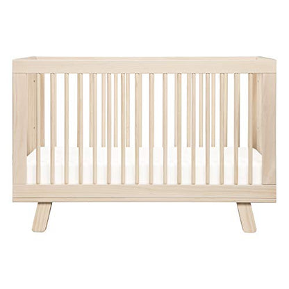 Babyletto Hudson 3-in-1 Convertible Crib with Toddler Bed Conversion Kit in Washed Natural, Greenguard Gold Certified