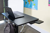 Stand Up Desk Store Pneumatic-Adjustable Two-Tier Compact Standing Desk (Black Frame/Black Desktop, 28” Wide) S Stand Up Desk Store