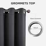 Joydeco Grey Curtains 84 Inch Long, Room Divider Blackout Curtains for Bedroom with Grommets, Thermal Insulated, Noise Reducing Room Darkening Black Out Drapes for Bedroom Living Room Window, 2 Panels Joydeco
