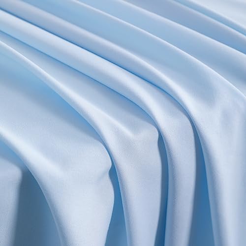 NTBAY Twin Comforter Set with Sheets, 5 Pieces Soft and Breathable Bedding Set, Twin Bed in a Bag, Down Alternative Comforter Set Solid Color All Season, Kids Bedding Set, Aqua NTBAY