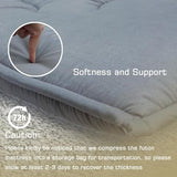 Japanese Floor Mattress Futon Mattress, 39” x 80" Sleeping Tatami Mat 2.5" Thicken Foldable Roll Up Shikibuton Pad Dormitory Pad Kids Floor Lounger Pillow Bed For Adult Kids, Grey, Twin Size FindPanda