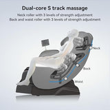 Real Relax Massage Chair Full Body of Dual Core S Track,Zero Gravity Realiner with App Control,Bluetooth,Foot Roller,Home or Office Use,Black and Gold Real Relax