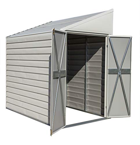 Arrow YS47-A Compact Galvanized Steel Storage Shed with Pent Roof, 4' x 7' Arrow Shed